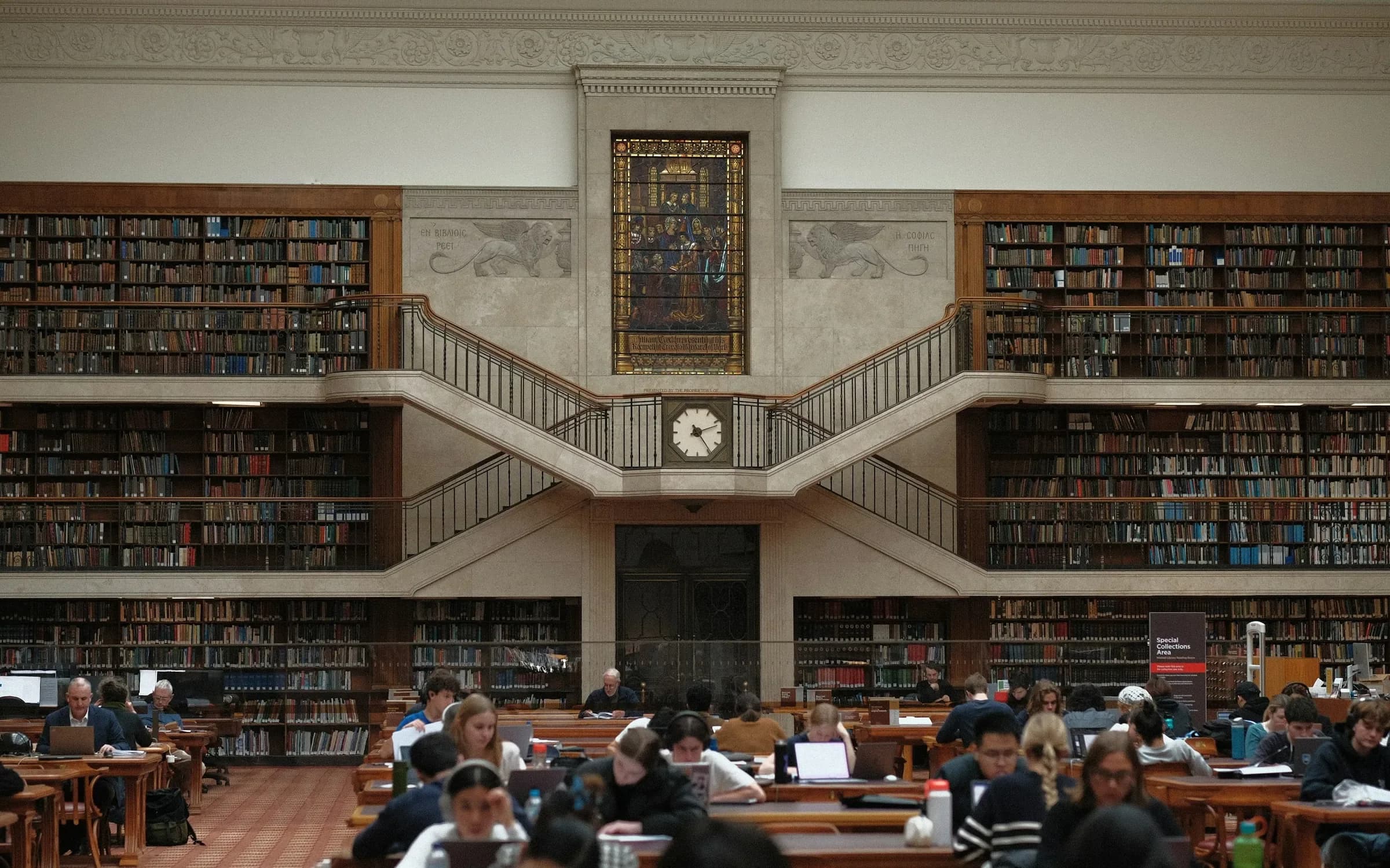 A large library filled with lots of books